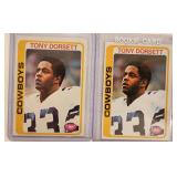 Two 1978 Topps Tony Dorsett Rookie Cards