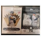 2 2008 Topps Milestone Cards Pettitte & Jeter /25
