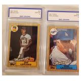 2 87 Topps Leyland/Lasorda BMG 10s