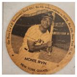 1954 Dixie Lid Ice Cream Monte Irvin Topper/Card