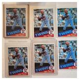 Six 1985 Topps Kirby Puckett Rookie Cards