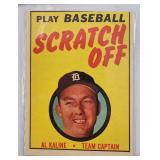 7 1970 Topps Scratch Off Cards Kaline & More