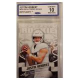 2020 Leaf Prized Rookie Justin Herbert CCG 10