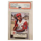 Signed 2001 Topps Heritage Barry Larkin PSA Auth