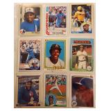 Lot Of 9 70s-80s Topps MLB Cards