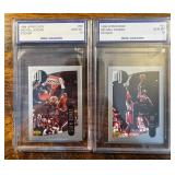 1998 UD MJ Sticker Collection BMG 10 lot of 2