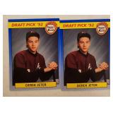 Two 1992 Front Row Derek Jeter Rookie Cards