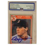 Signed 1985 Fleer Roger Clemons RC PSA Authentic