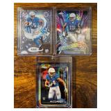 Ladd McConkey RC Refractor lot of 3