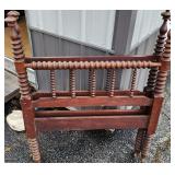 Antique Twin Size Spindle Bed With Rails