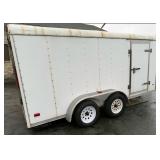 6x14 Cargo Trailer Tandem Axle Drop Down Door