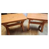 Pair Of VTG Wooden Benches
