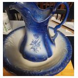 Antique Ironstone Wash Pitcher Basin Set England