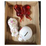 4 VTG Glass PCS Ruby Red & More