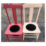 Two Custom Made VTG Flower Pot Chairs