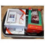 Tote Full Of VTG Christmas Ornaments Org Boxes