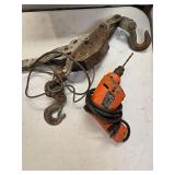 Come-Along Winch & Electric Drill