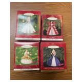 Set of 4 Hallmark Barbie ornaments