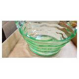 Jenkins Glass Ocean Wave Fruit Bowl Depress Glass