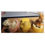 VTG Donkey Bank Duck & Girl Planter Pottery Lot