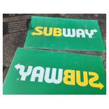 Two Subway Signs  3ft 4x 6 FT ea Each