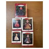 Set of 5 Hallmark Barbie ornaments