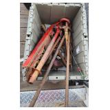 Tote Full Of Pry Bars/Chain & More