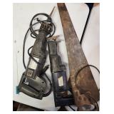 Two Reciprocal Saws & VTG Hand Saw