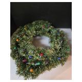 Lighted Artificial Christmas Wreath
