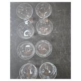 8 Etched Stemmed Cocktail Glasses