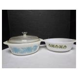 2 Vintage Pyrex Casserole Dishes