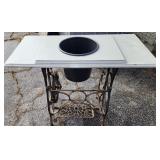 Antique Sewing Machine Made Into a Flower Pot