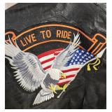 VTG Leather Harley Davidson Coat XL