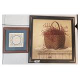 Two VTG Home Decor Framed Prints