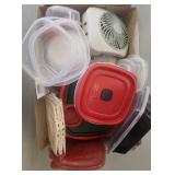 Box Full Of Various Kitchen Containers