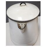 VTG Enamel Coffee Pot Strainer Spout Camp Pot
