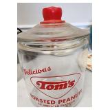 1950 Toms Roasted Peanuts 9' Jar With Lid