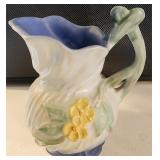 Roseville Clematis Ewer Blue Small Pitcher USA
