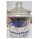 1950s Toms Roasted Peanuts 9' Jar With Lid
