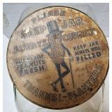 Early Planters Peanuts Glass Jar Mr Peanut Lid USA