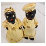 Vintage Black Americana Salt Pepper Shaker Set