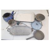Large Lot Of Enamel VTG Cookware