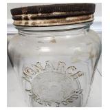 Monarch Lard Tin Liner Foods Glass Storage Jar