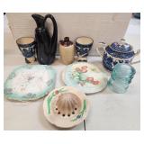 VTG & Antique Lot Of 9 Mixed Items Blue Willow & M
