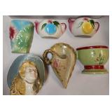 Lot of 6 VTG Pottery Wall Hangers McCoy & More