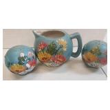 Ransburg Pitcher & Round S&P Set Blue Aston