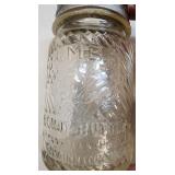 Antique Jumbo Glass Peanut Butter Glass Jar Cincin