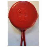 Griswold Red  Enamel Cast Iron Skillet #5 Erie PA