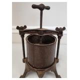 Antique  Cast Iron Wine Fruit Lard Press