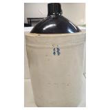 Antique 3 Gallon Stoneware Brown/White Jug